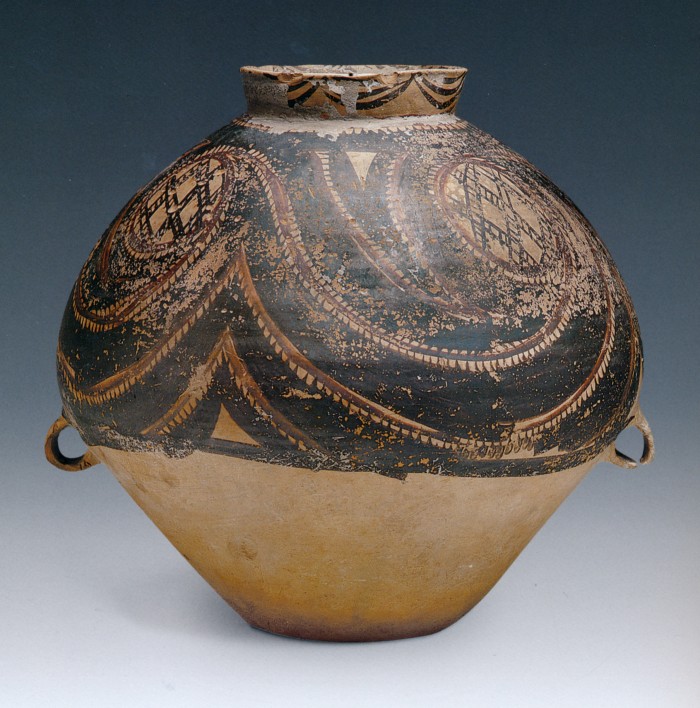 Painted Pottery Jar with Whirl Pattern