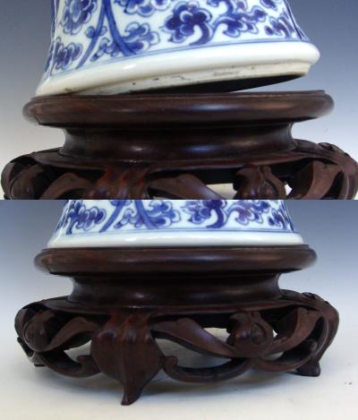 Kangxi beaker vase c 1700 with undercut foot rim. Photo: Jan-Erik Nilsson 2005