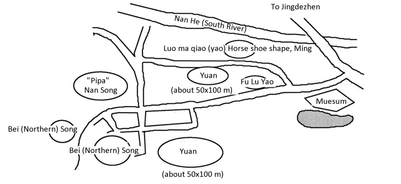 Map of Hutian Kiln area 1992